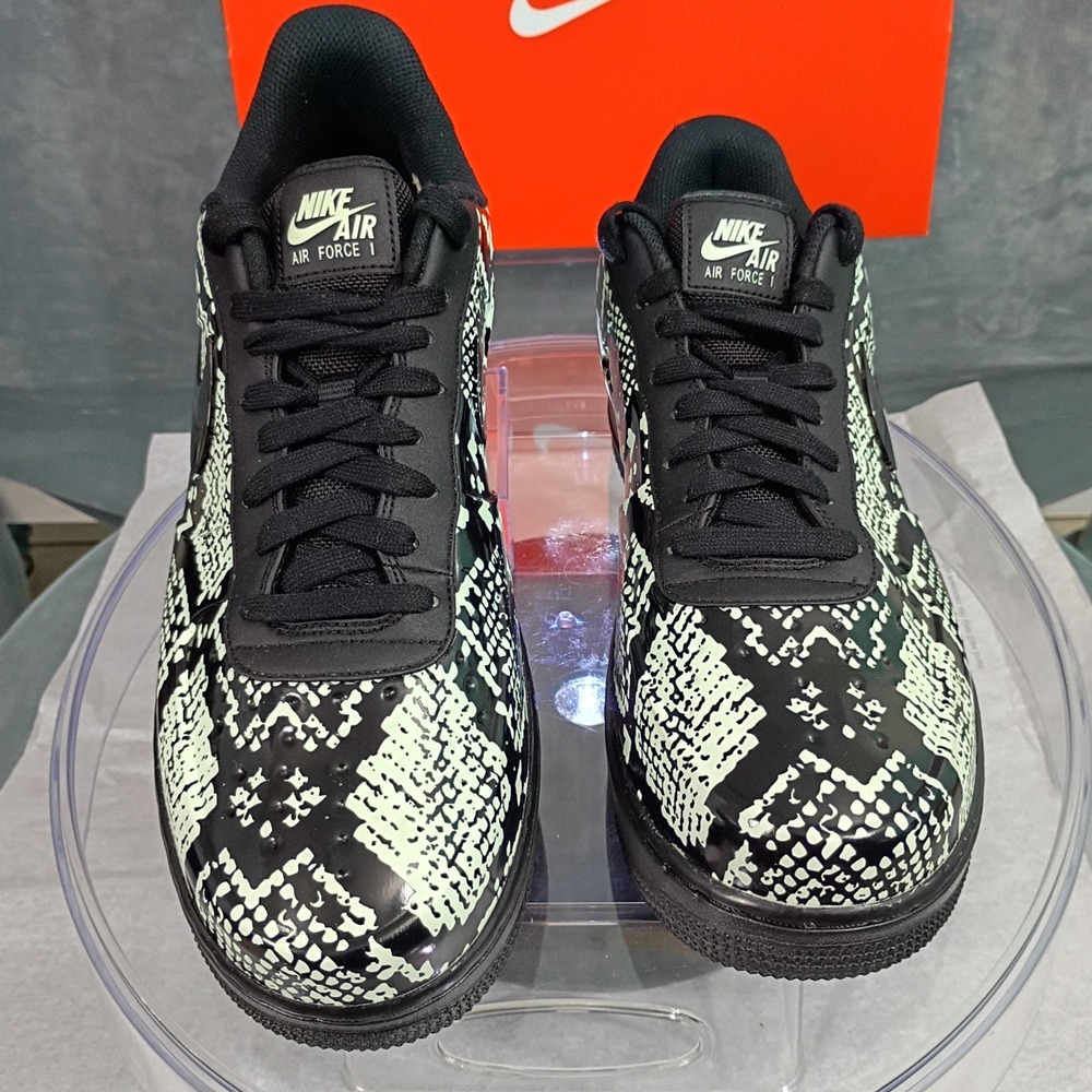 Nike Air Force 1 Low 07 QS Snakeskin Black Barely Volt AJ3664-300 Mens 12 - Picture 5 of 8